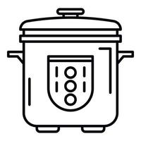 icono de cocina automática, estilo de contorno vector