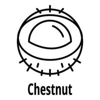 Chestnut icon, outline style vector