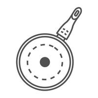 Soup griddle icon, outline style vector