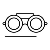 icono de gafas de soldador, estilo de esquema vector