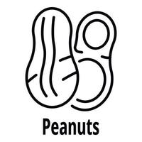 Peanuts icon, outline style vector