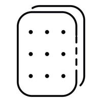 icono de galletas, estilo de contorno vector