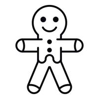 Gingerbread icon, outline style vector