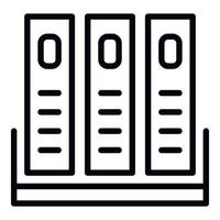 Archive cell icon, outline style vector