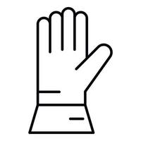 Welder glove icon, outline style vector