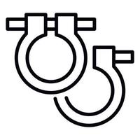 Scaffold connection icon, outline style vector