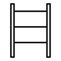 Scaffold scale icon, outline style vector