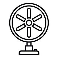 Home fan icon, outline style vector