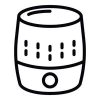 Mini smart speaker icon, outline style vector