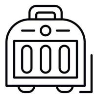 Ceramic heater icon, outline style vector