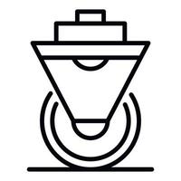 Scaffold wheel platform icon, outline style vector