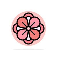 Anemone Anemone Flower Flower Spring Flower Abstract Circle Background Flat color Icon vector