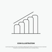 Chart Progress Report Analysis Line Icon Vector