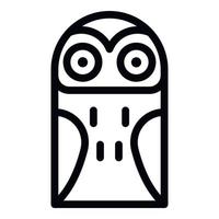 Snowy owl icon, outline style vector