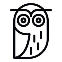 Old owl icon, outline style vector