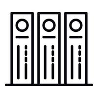 File folders icon, outline style vector