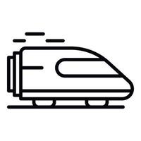 Fast train icon, outline style vector