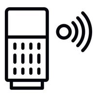 Wifi smart speaker icon, outline style vector