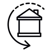 Reboot smart home icon, outline style vector