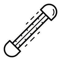 Window thermometer icon, outline style vector