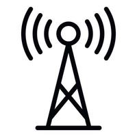 5G antenna icon, outline style vector