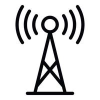 Icono de antena 5g, estilo de esquema vector