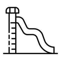 Big water slide icon, outline style vector