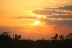 sunset over the sea photo