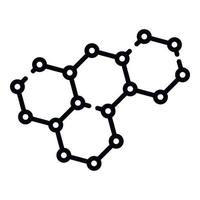 icono de estructura molecular, estilo de esquema vector