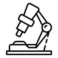 Laboratory microscope icon, outline style vector