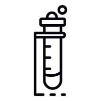 Test tube in the holder icon, outline style vector