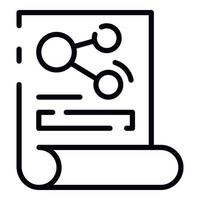 Genetic laboratory document icon, outline style vector