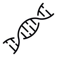 DNA icon, outline style vector