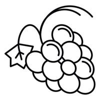 Healthy grape icon, outline style vector