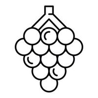 Raw grape icon, outline style vector