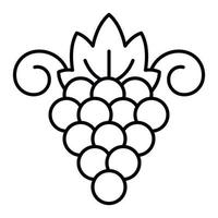 Sauvignon grape icon, outline style vector