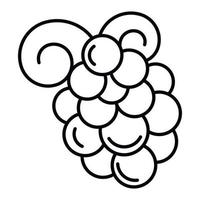 icono de uva merlot, estilo de contorno vector