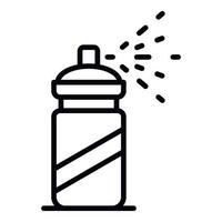 icono de botella de spray de ácaros, estilo de contorno vector