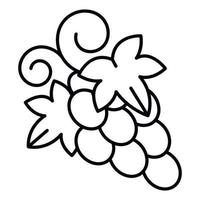 Table grape icon, outline style vector