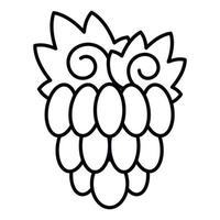 Garden grape icon, outline style vector