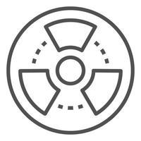 Radiation icon, outline style vector