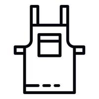 Coffee maker apron icon, outline style vector