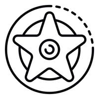 Wizard star icon, outline style vector