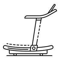 Modern treadmill icon, outline style vector