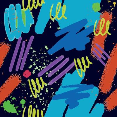 Hand Draw Brush Stroke Abstract Seamless Pattern
