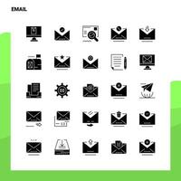 25 EMail Icon set Solid Glyph Icon Vector Illustration Template For Web and Mobile Ideas for business company