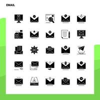 25 EMail Icon set Solid Glyph Icon Vector Illustration Template For Web and Mobile Ideas for business company