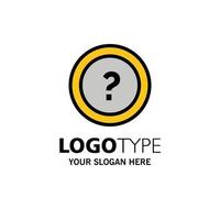 About Ask Information Question Support Business Logo Template Flat Color vector