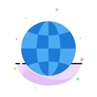 World Globe Internet Design Abstract Flat Color Icon Template vector