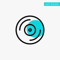 Cd Dvd Studio turquoise highlight circle point Vector icon